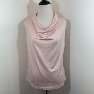 Emaline Tank Top Blouse Cowl Neck Size Small Sleeveless Pink Feminine Romantic